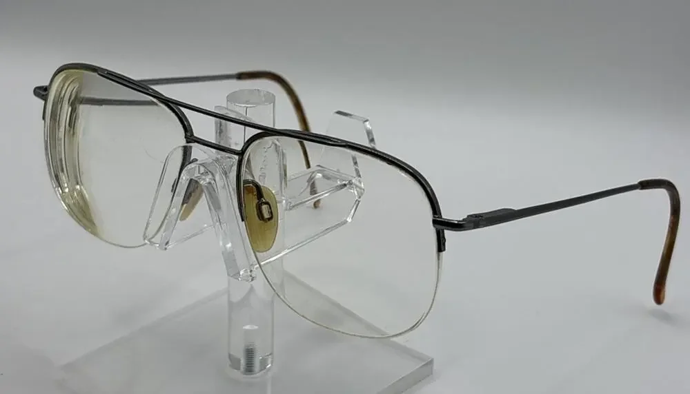 Vintage ZEISS HITEC 5670TT Eyeglasses Gunmetal 55-17-145 Frame Japan